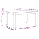 Sofabord Sort eg 70 x 50 x 36 cm Konstrueret træ
