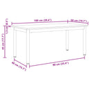 Sofabord Røget Eg 100 x 50 x 45 cm Konstrueret træ