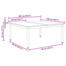 Sofabord Røget Eg 100 x 100 x 45 cm Konstrueret træ
