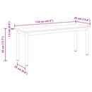 bænk Sonoma-eg 110 x 35 x 45 cm Konstrueret træ