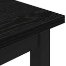bænk Sort eg 200 x 35 x 45 cm Konstrueret træ