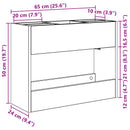 Parasolfod Sort eg 65 x 24 x 50 cm Konstrueret træ