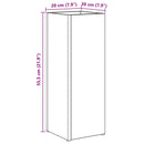Parasolfod Hvid 20 x 20 x 55,5 cm Konstrueret træ