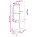 Magasin Rack Artisan Egetræ 51 x 11 x 102 cm Konstrueret træ