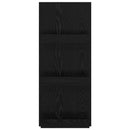Magasin Rack med hylde Sort eg 43 x 11 x 102 cm Konstrueret træ