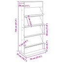 Magasin Rack Grå Sonoma 70 x 41 x 156 cm Konstrueret træ