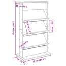 Magasin Rack Sort eg 70 x 41 x 126 cm Konstrueret træ
