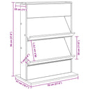 Magasin Rack Grå Sonoma 70 x 41 x 96 cm Konstrueret træ