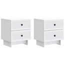 Natskab 2 pcs Hvid 43 x 34,5 x 47,5 cm Konstrueret træ