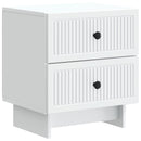 Natskab 2 pcs Hvid 43 x 34,5 x 47,5 cm Konstrueret træ