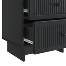 Natskab 2 pcs Sort 43 x 34,5 x 47,5 cm Konstrueret træ