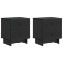 Natskab 2 pcs Sort 43 x 34,5 x 47,5 cm Konstrueret træ