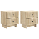 Natskab 2 pcs Sonoma-eg 43 x 34,5 x 47,5 cm Konstrueret træ