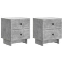 Natskab 2 pcs Betongrå 43 x 34,5 x 47,5 cm Konstrueret træ