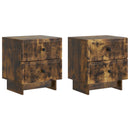 Natskab 2 pcs Røget eg 43 x 34,5 x 47,5 cm Konstrueret træ
