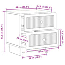 Natskab 2 pcs Artisan-eg 43 x 34,5 x 47,5 cm Konstrueret træ