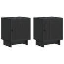 Natskab 2 pcs Sort 43 x 34,5 x 50 cm Konstrueret træ