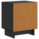 Natskab 2 pcs Sort 43 x 34,5 x 50 cm Konstrueret træ