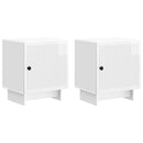Natskab 2 pcs Hvid højglans 43 x 34,5 x 50 cm Konstrueret træ