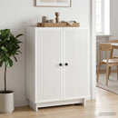 Sideboard Hvid højglans 66 x 34,5 x 90 cm Konstrueret træ