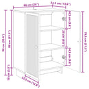 Sideboard Gammelt træ 66 x 34,5 x 90 cm Konstrueret træ