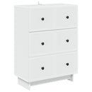 Skuffeskab Hvid 66 x 34,5 x 90 cm Konstrueret træ