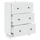 Skuffeskab Hvid 66 x 34,5 x 90 cm Konstrueret træ