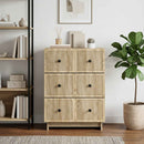 Skuffeskab Sonoma-eg 66 x 34,5 x 90 cm Konstrueret træ