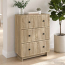 Skuffeskab Sonoma-eg 66 x 34,5 x 90 cm Konstrueret træ