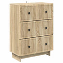 Skuffeskab Sonoma-eg 66 x 34,5 x 90 cm Konstrueret træ