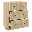 Skuffeskab Sonoma-eg 66 x 34,5 x 90 cm Konstrueret træ
