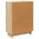Skuffeskab Sonoma-eg 66 x 34,5 x 90 cm Konstrueret træ