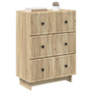 Skuffeskab Sonoma-eg 66 x 34,5 x 90 cm Konstrueret træ