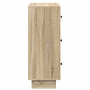 Skuffeskab Sonoma-eg 66 x 34,5 x 90 cm Konstrueret træ