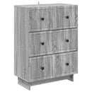 Skuffeskab Grå sonoma-eg 66 x 34,5 x 90 cm Konstrueret træ