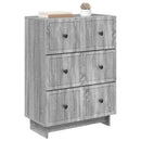 Skuffeskab Grå sonoma-eg 66 x 34,5 x 90 cm Konstrueret træ