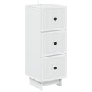 Skuffeskab Hvid 33 x 34,5 x 90 cm Konstrueret træ