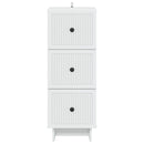Skuffeskab Hvid 33 x 34,5 x 90 cm Konstrueret træ