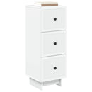 Skuffeskab Hvid 33 x 34,5 x 90 cm Konstrueret træ