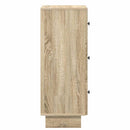 Skuffeskab Sonoma-eg 33 x 34,5 x 90 cm Konstrueret træ