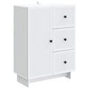 Sideboard med skuffe Hvid 66 x 34,5 x 90 cm Konstrueret træ