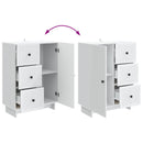 Sideboard med skuffe Hvid 66 x 34,5 x 90 cm Konstrueret træ