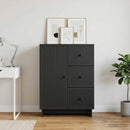 Sideboard med skuffe Sort 66 x 34,5 x 90 cm Konstrueret træ