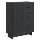 Sideboard med skuffe Sort 66 x 34,5 x 90 cm Konstrueret træ