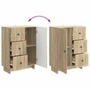 Sideboard Sonoma-eg 66 x 34,5 x 90 cm Konstrueret træ