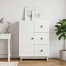 Sideboard Hvid højglans 66 x 34,5 x 90 cm Konstrueret træ