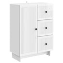Sideboard Hvid højglans 66 x 34,5 x 90 cm Konstrueret træ