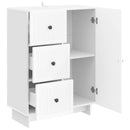 Sideboard Hvid højglans 66 x 34,5 x 90 cm Konstrueret træ
