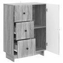 Sideboard Grå sonoma-eg 66 x 34,5 x 90 cm Konstrueret træ