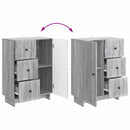 Sideboard Grå sonoma-eg 66 x 34,5 x 90 cm Konstrueret træ